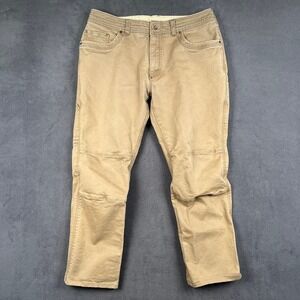 KUHL Rebel Pants Mens 38x32 Khaki Straight Cargo Stretch Utility Measures 38x28
